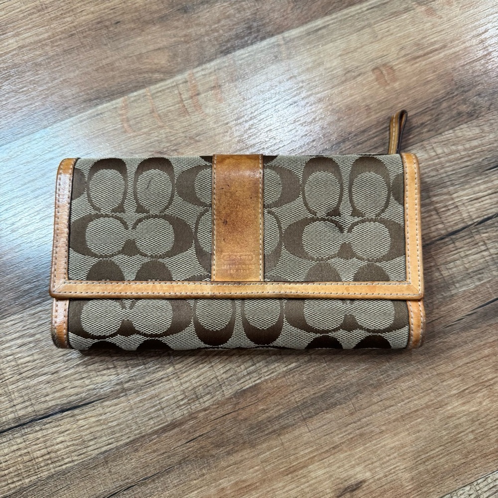 Vintage Coach Brown Signature Wallet